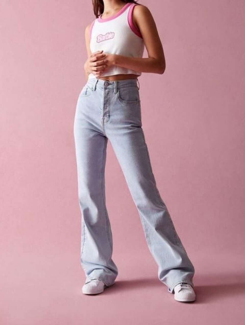 Barbie x PacSun High Rise Bootcut Flare Jeans Light Wash Size 26